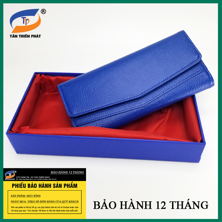 Bóp nữ cầm tay da bò - Bảo hành 12 tháng - Ví da bò nữ thời trang - Bóp da bò thật