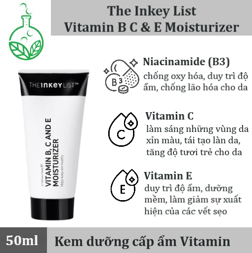 Kem dưỡng ẩm cung cấp Vitamin The Inkey List Vitamin B C & E Moisturizer