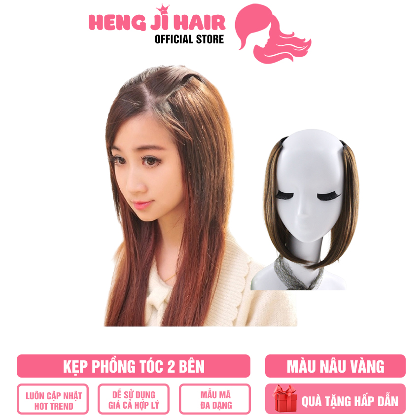 [TẶNG QUÀ 29K] Tóc Giả Nữ Kẹp Phồng 2 Bên Giá 1 Cặp HH24 Tóc Có Thể Uốn, Chải , Cắt Tỉa Thoải Mái Để Phù Hợp Với Khuôn Mặt, Hàng Có Sẵn, Cam Kết Cả Về Chất Liệu Cũng Như Hình Dáng - Hengji Hair Official Store