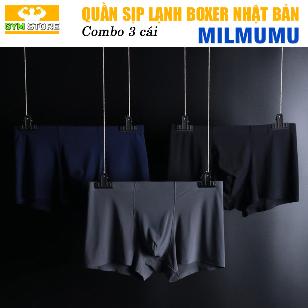 Quần lót nam boxer nhật bản - sịp nam boxer - sịp lụa nhật bản nhãn hiệu milmumu