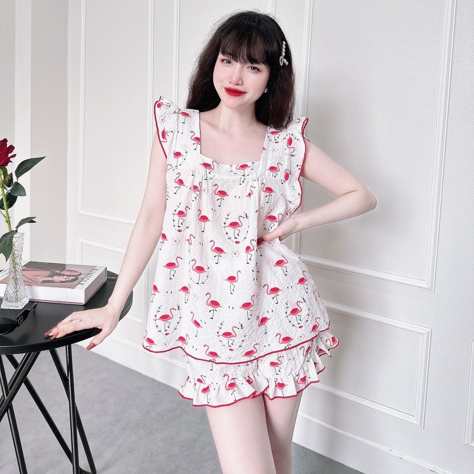 Bộ ngủ đùi bigsize 40-70kg lụa mặc nhà cho nữ thoải mái