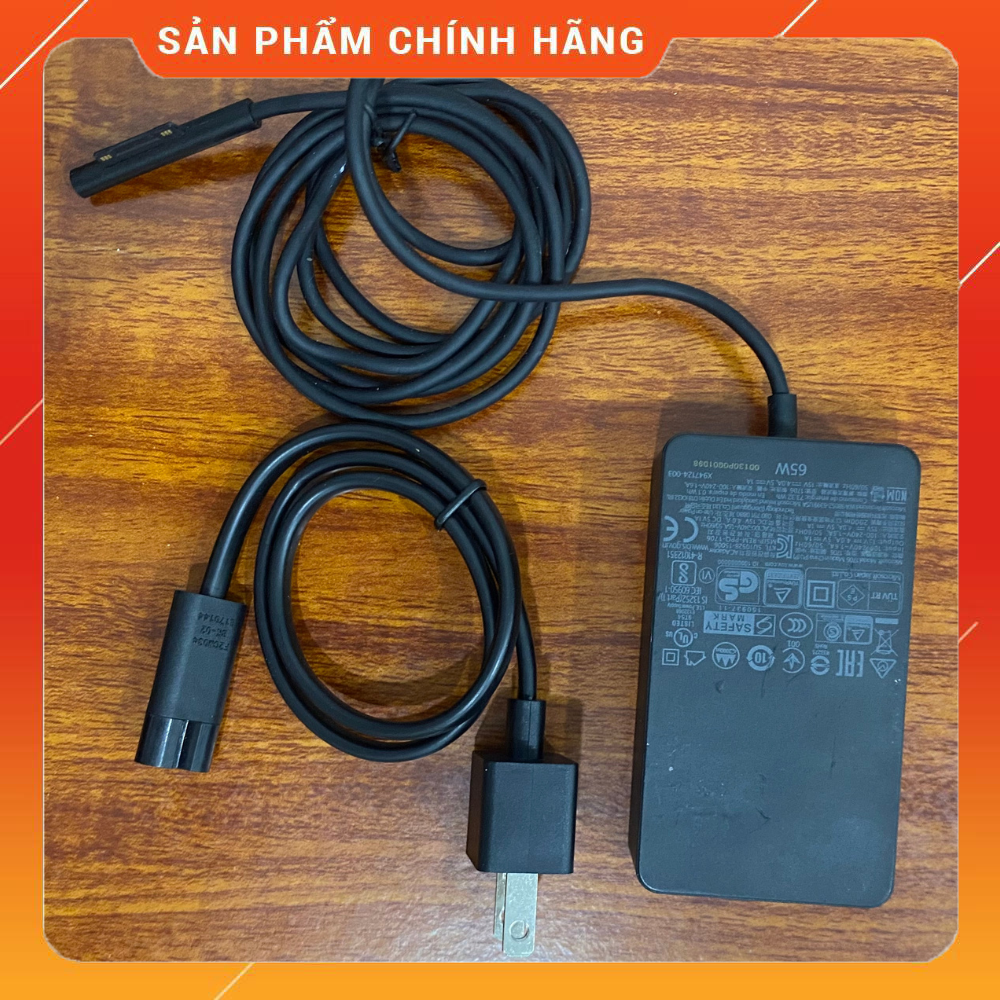 Sạc Surface zin bóc máy, bảo hành 6 tháng đổi mới. Các dòng Surface Pro, Book, Laptop.