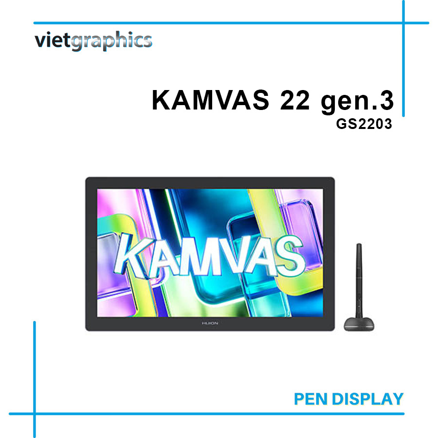 Bảng vẽ LCD Kamvas 22 gen.3 (2.5K)