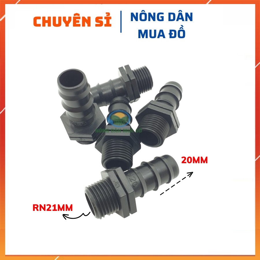 [HCM]COMBO 20 Nối Ren Ngoài 21 Ra Ống PE 20MM