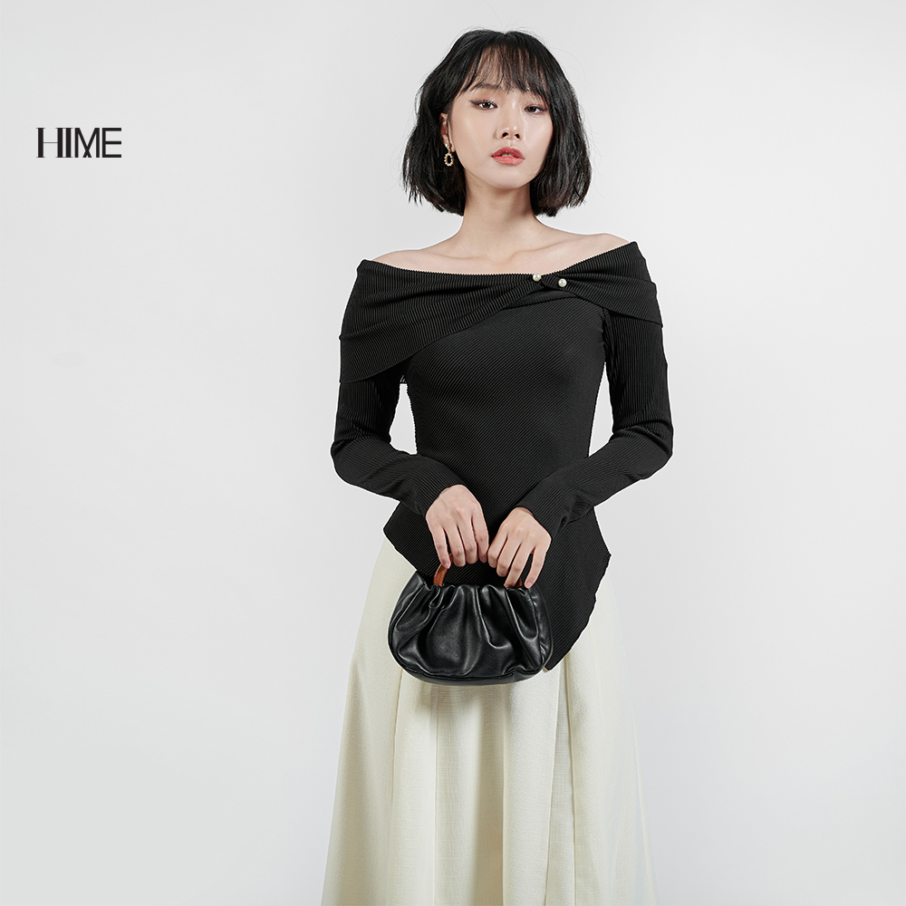 Áo trễ vai vạt chéo hime h115