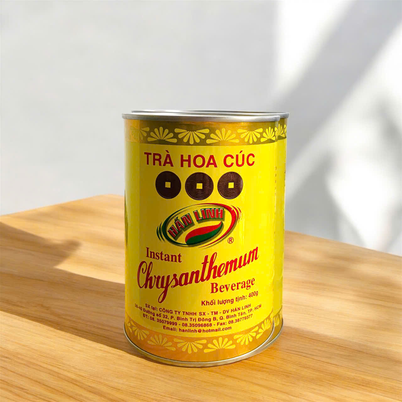 Trà Hoa Cúc Hòa Tan Hán Linh Loại 3 Đồng Tiền Hộp 400g Không Sử Dụng Phụ Gia
