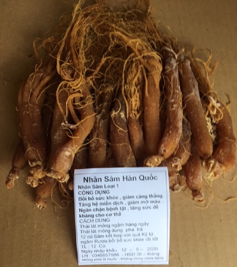 4 Củ Nhân Sâm L1 - = 100g Tặng 200g Quả Kỷ Tử