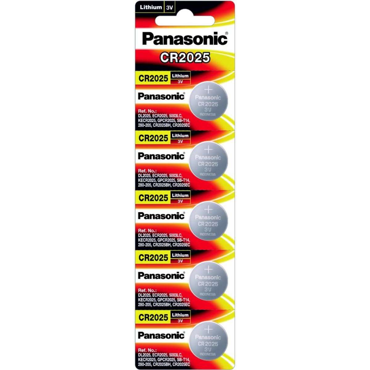 Vỉ 5 viên Pin nút PANASONICE 3V CR-2025/5BN