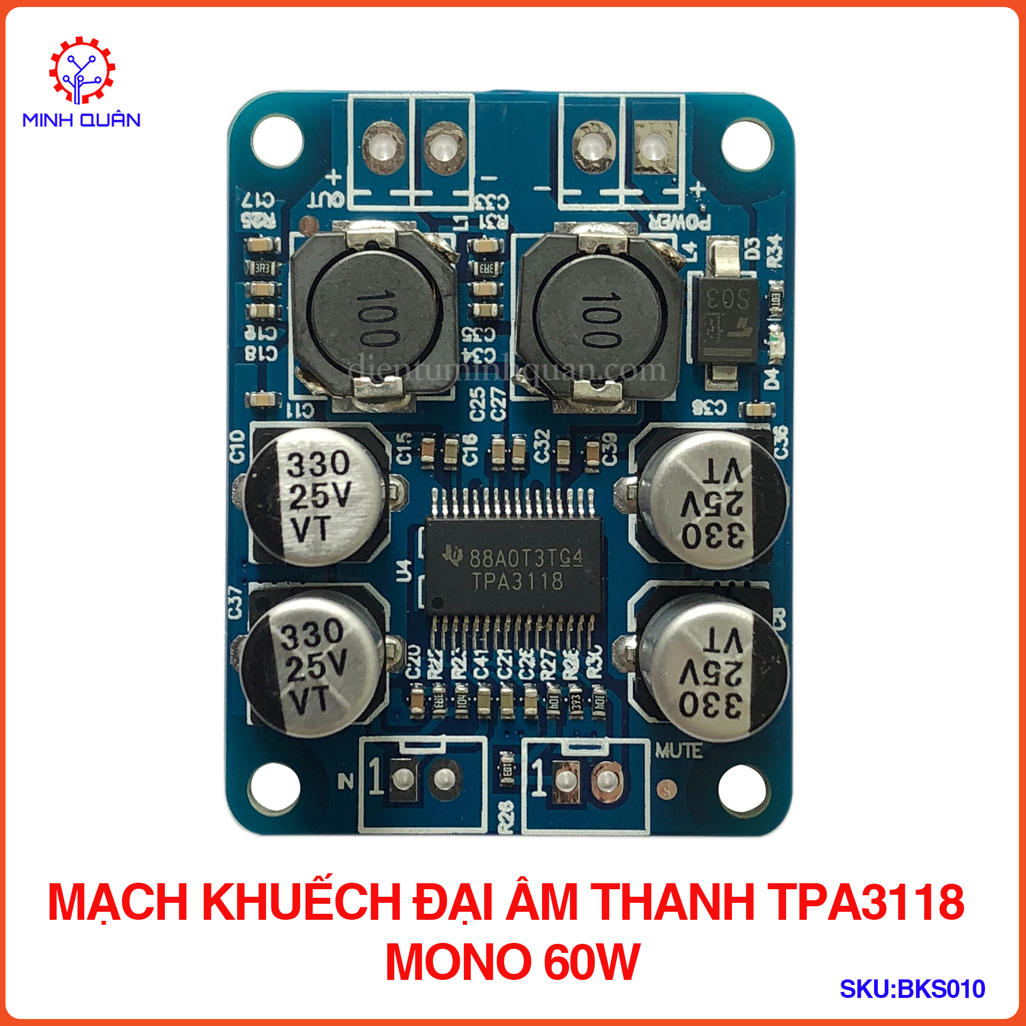 Mạch khuếch đại âm thanh tpa3118 mono 60w