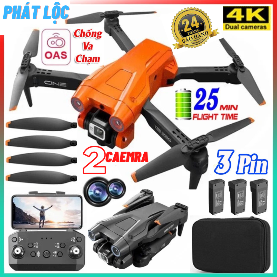 Máy Bay Điều Khiển Từ Xa 4 Cánh Drone I3 Pro - Flycam Mini - Fly cam giá rẻ - Flaycam - Ply cam - Playcam - Máy Bay Flycam - Fylicam - Play camera Chất hơn f11 pro 4k, k101 max, dji mini 3 pro, sg108 pro, mavic 2 pro, p8 pro, e58