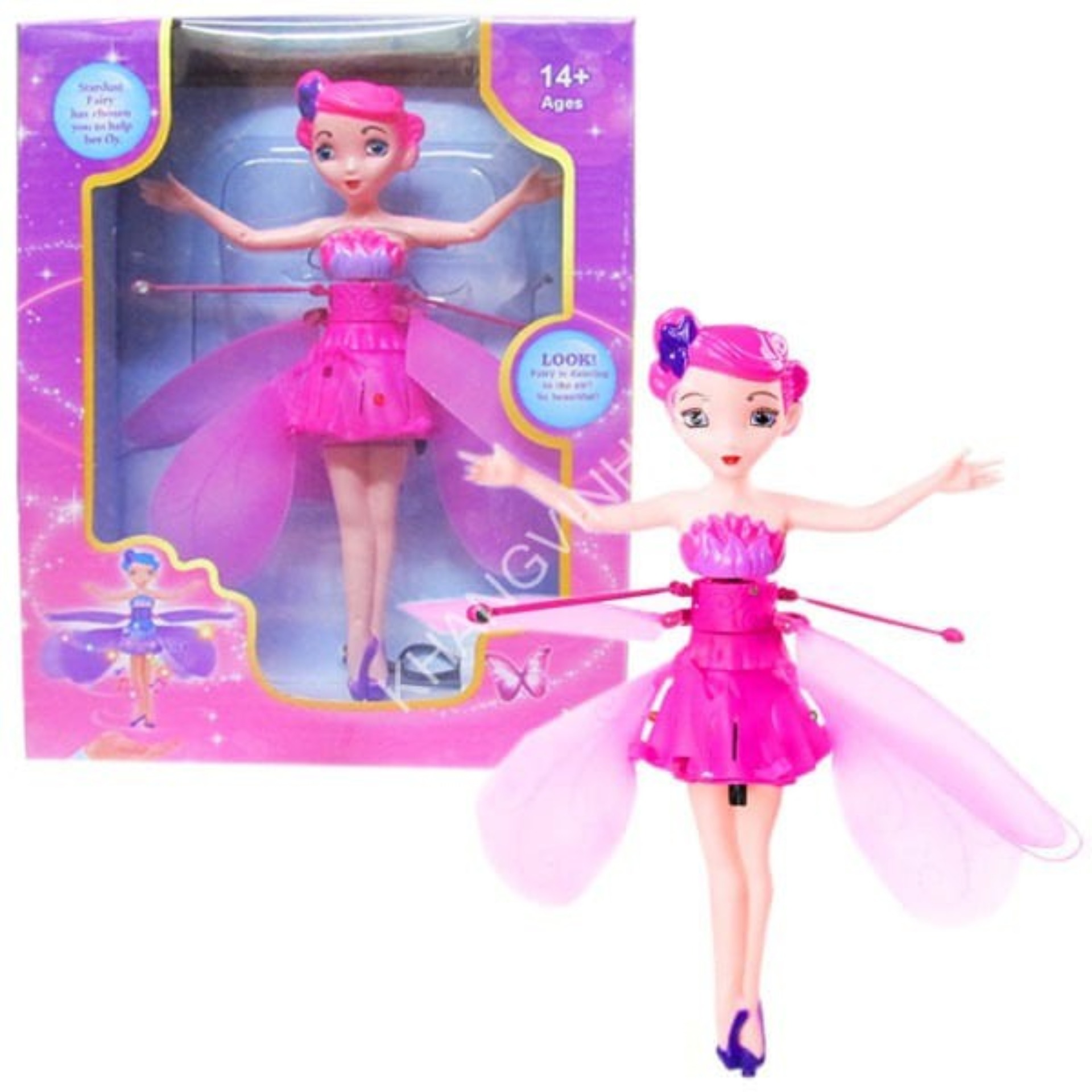 Búp Bê Hình Cô Tiên Cảm Ứng Biết Bay Dễ Thương, Đồ Chơi Cảm Ứng Đặt Tay Lên Là Bay Nàng Tiên Bay Hồng,Tím,Xanh, Qùa Tặng Độc Đáo Cho Bé Gái