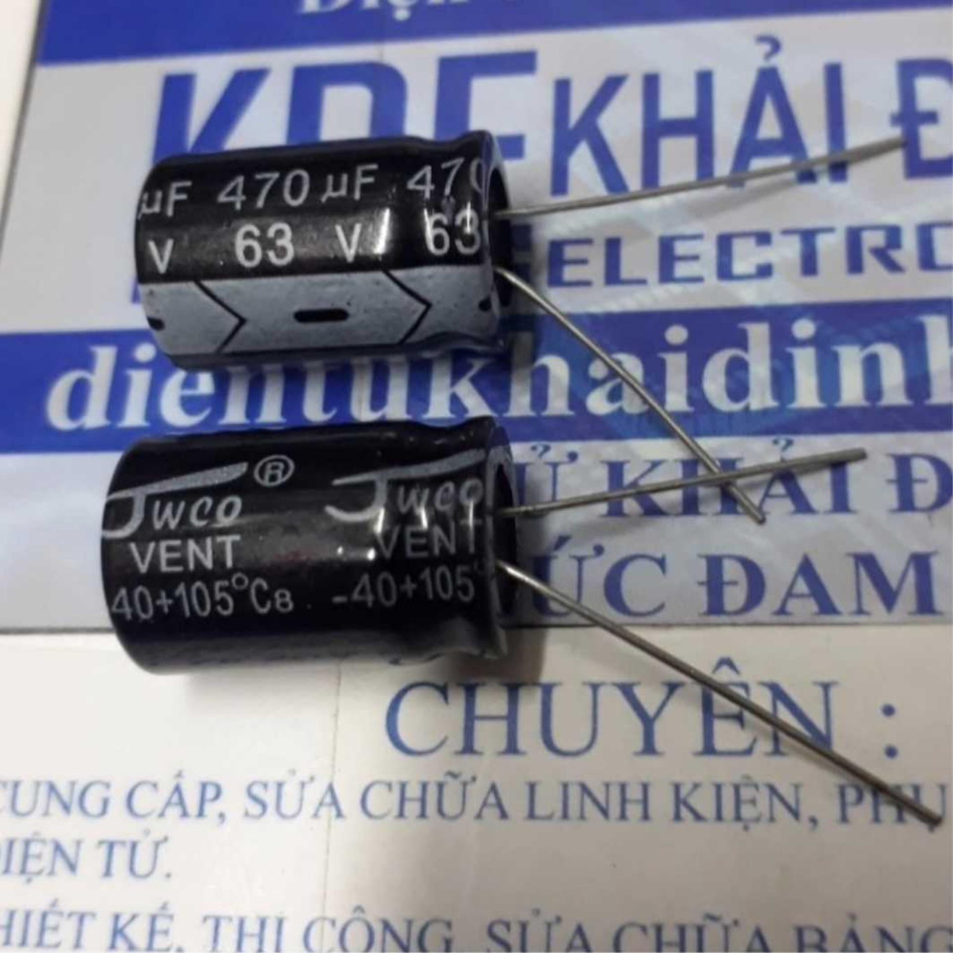 20 con TỤ HÓA, TỤ PHÂN CỰC 470uf 63V  kde1811