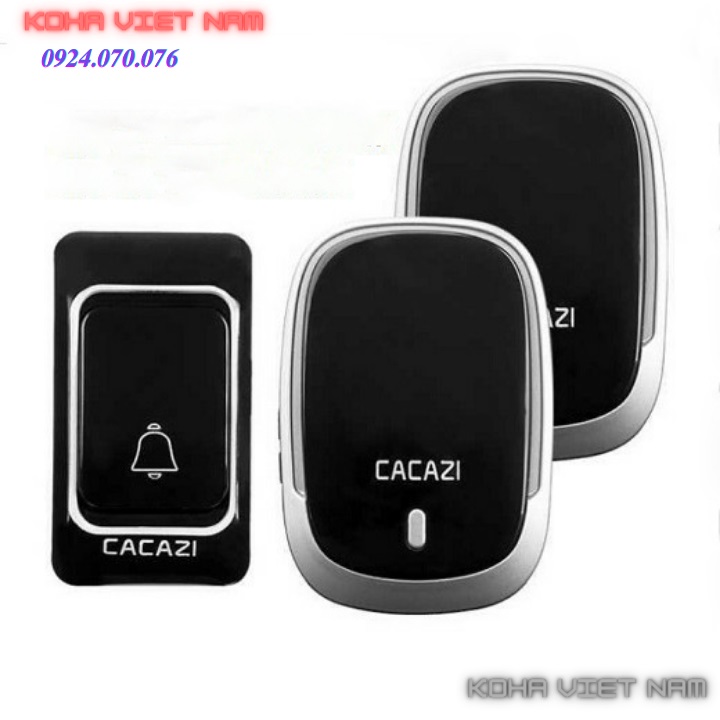 Bộ chuông cửa không dây 2 chuông 1 nút Cacazi - Chuông cửa cao cấp