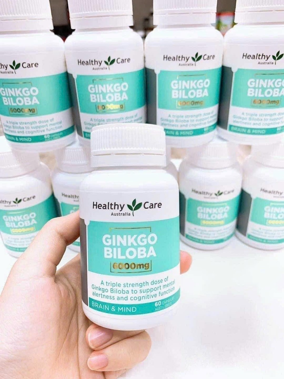 Bổ não healthy care ginkgo biloba 6000mg, 60 viên