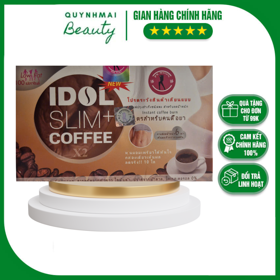 Cà Phê Giảm Cân Idol Slim Coffee Caffe Idol Slim Chính Hãng - Hộp 10 Gói Giảm Cân Cho Mọi Cơ Địa