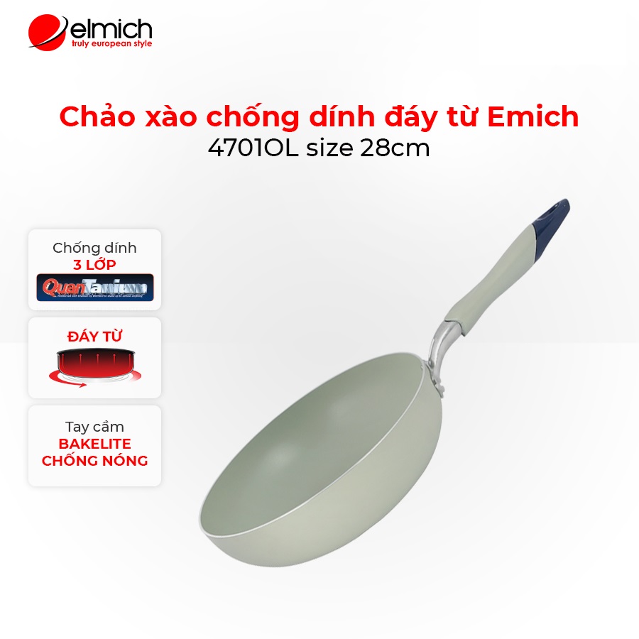 Chảo xào chống dính đáy từ Emich 4701OL size 28cm