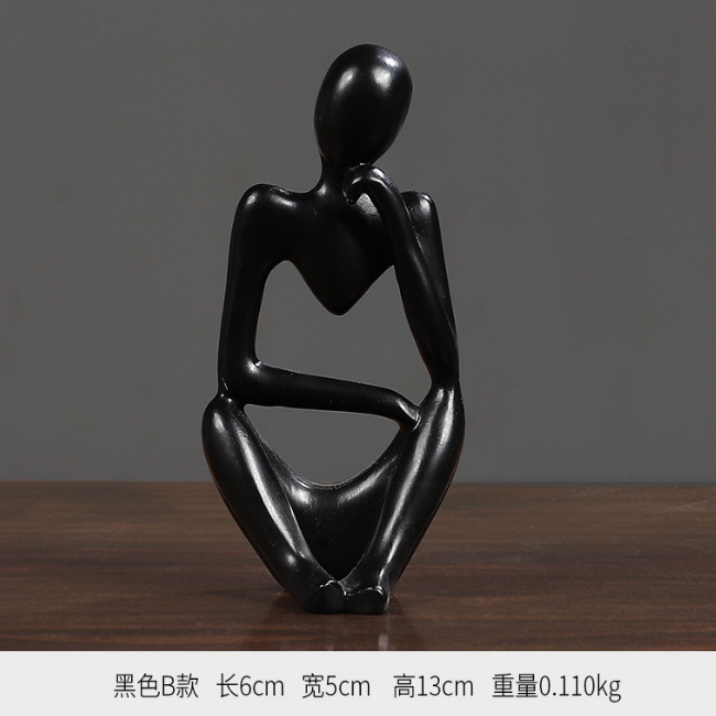 (Ảnh shop chụp) Tượng Decor Bắc Âu Người Ngồi Suy Ngẫm DC105 Chất Liệu Combozit Và Giả Đá ,Trang Trí Kệ Của Mê Thảo
