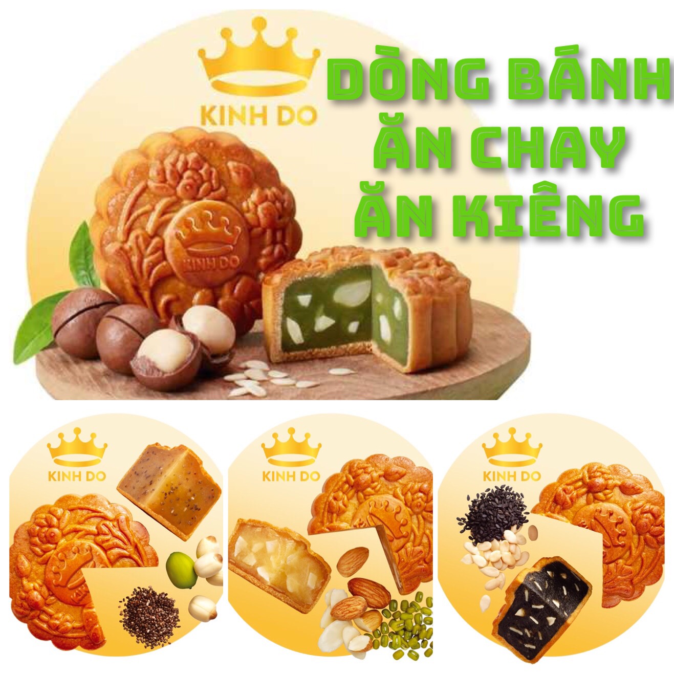 Kinh đô bánh trung thu - bánh ăn chay ăn kiêng - 150gr