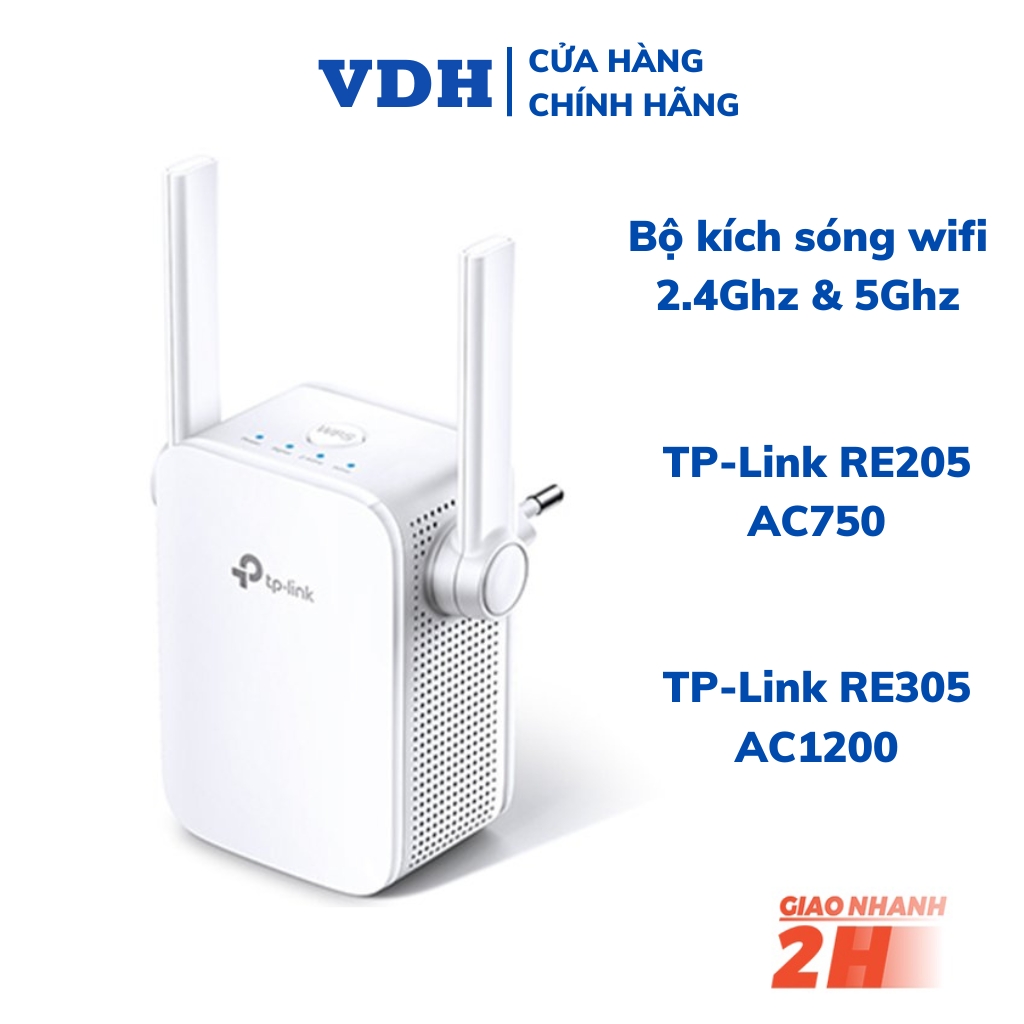 Bộ kích sóng wifi 5ghz băng tần kép repeater tp-link re205 re305 cục hút mở rộng sóng wifi tốc độ cao ac750 ac1200