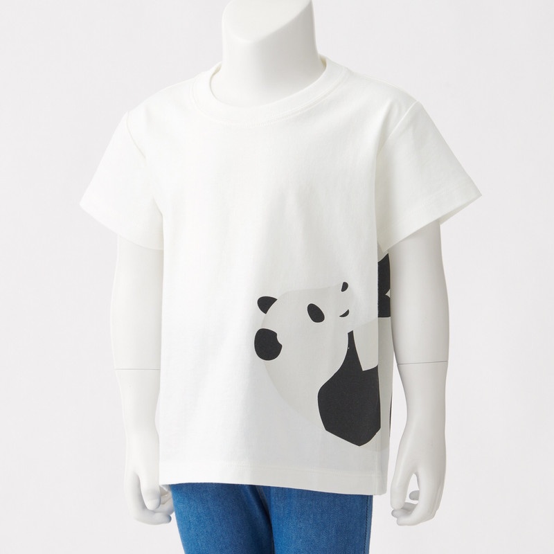 Muji áo thun in họa tiết vải jersey cotton ấn độ-em bé