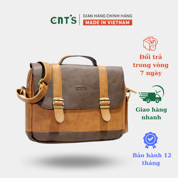 Cặp da đeo chéo đựng CNT CA20 phối màu cao cấp
