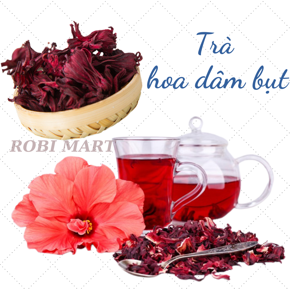 Trà hoa dâm bụt sấy khô (gói 50gram) - trà thải độc