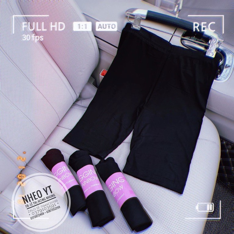 Quần legging Thái CUỘN HỒNG dáng đùi, mỏng, nhẹ, đanh, dai siêu co giãn