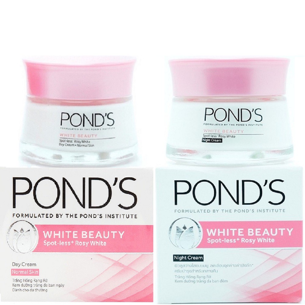 Combo 2 hộp Kem Dưỡng Da Ngày Và Đêm Trắng Hồng Rạng Rỡ Pond's White Beauty (30g)