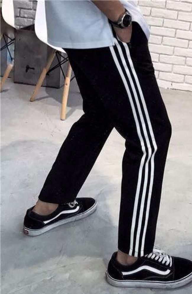 quần 3 sọc suôn unisex nam nữ vải nỉ cotton cao cấp form đẹp - 3 line striped pants