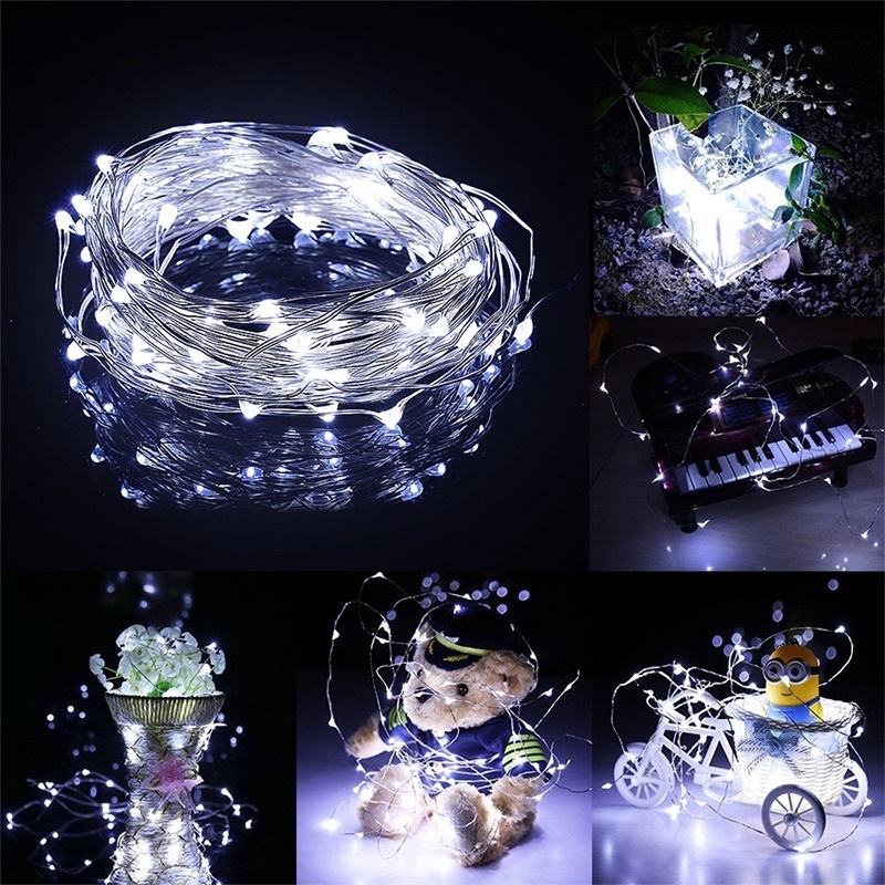Hot-selling household goods Dây đèn led Fairy dùng pin 3m (đèn đom đóm) không chớp (Tặng Kèm Pin)