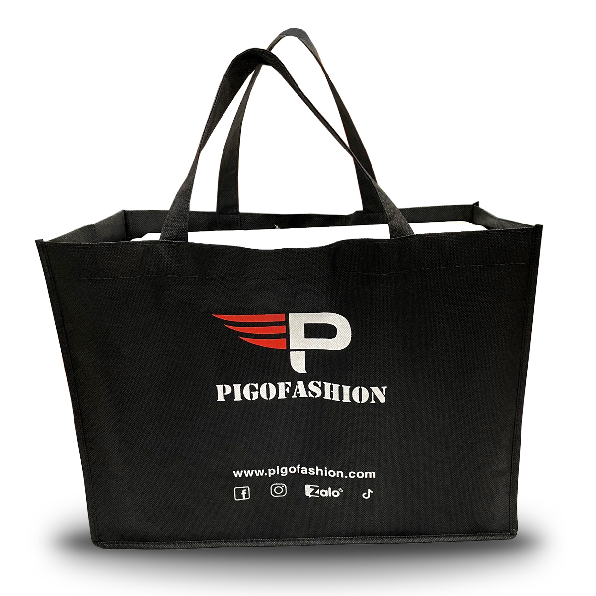 Túi tote vải logo pigofashion vải canvas tvpg01
