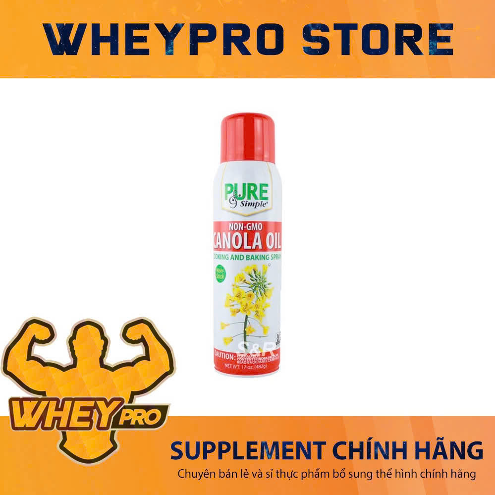 [1927 Lần Dùng] DẦU ĂN KIÊNG PURE SIMPLE COOKING SPRAY CANOLA OIL