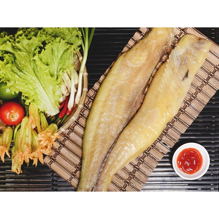 Khô cá tra phồng Bà Giáo Khỏe 55555 gói 500gr đặc sản Châu Đốc Không sử dụng hóa chất phẩm màu độc hại