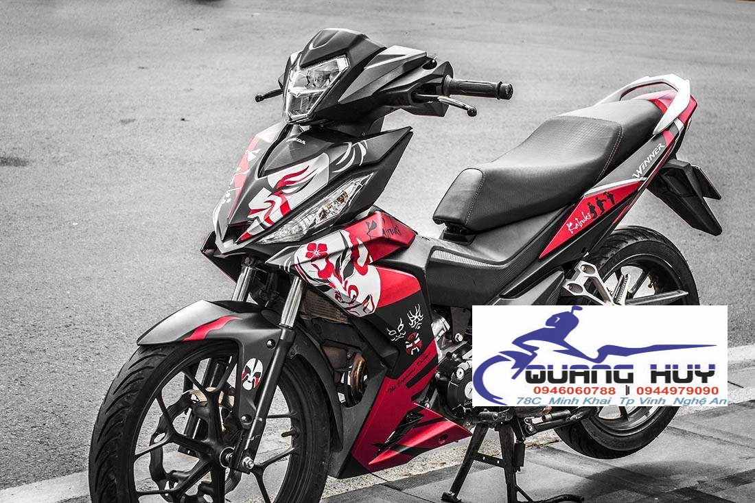 Tem trùm winner 150 đỏ đen,team decal winner 150 kabuki