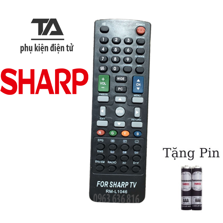 [ FREE SHIP ] ✔ REMOTE ĐIỀU KHIỂN TIVI SHARP LCD LED THƯỜNG RM-L1046