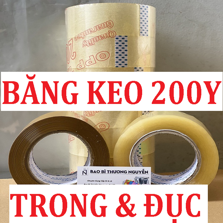 Băng Keo 200 Yard SIÊU TO KHỔNG LỒ, Nặng 330g/Cuộn, Dùng Đóng Gói, Băng Kết Dính Chắc Chắn Chịu Được Nhiệt Độ Nóng Và Lạnh