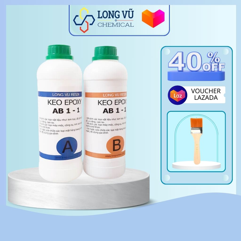 2kg keo ab 1-1 - keo epoxy hai thành phần - nk đài loan - 2lrab128s longvuresinshop