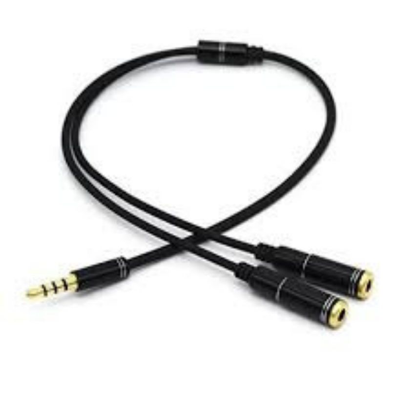 Jack chia tai nghe từ 1 cổng 3.5 thành 2 cổng 3.5 loại đẹp dài 30 cm