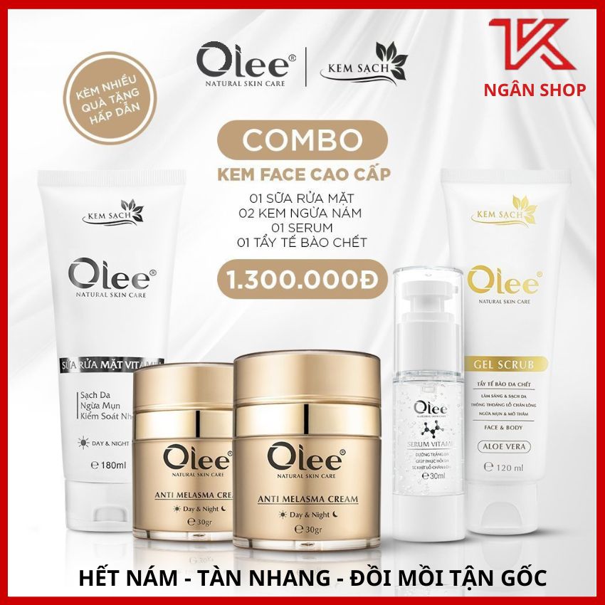 Combo kem ngừa nám tàn nhang đồi mồi dưỡng trắng da bộ kem sạch cao cấp olee giúp phục hồi da nám tan nhang đồi mồi tận gốc dưỡng da trắng sáng tự nhiên kem nám Olee T41 - TKNGANSHOP.COM