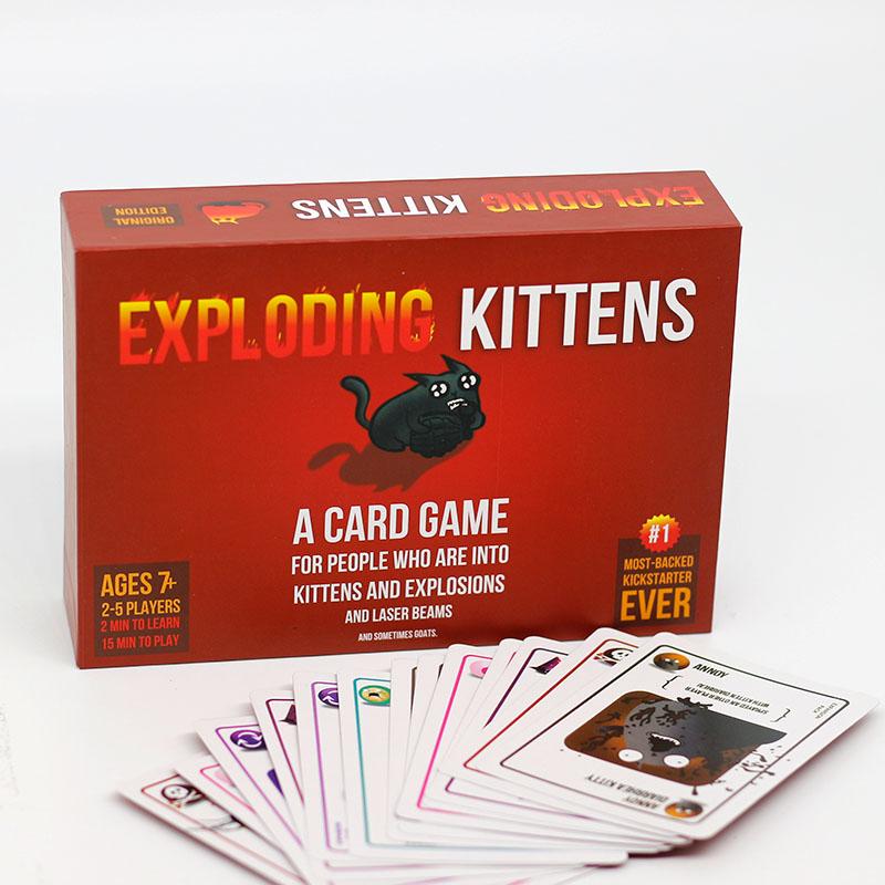 Combo exploding kitten - 02 bộ mèo nổ màu đỏ và đen cơ bản - toystore