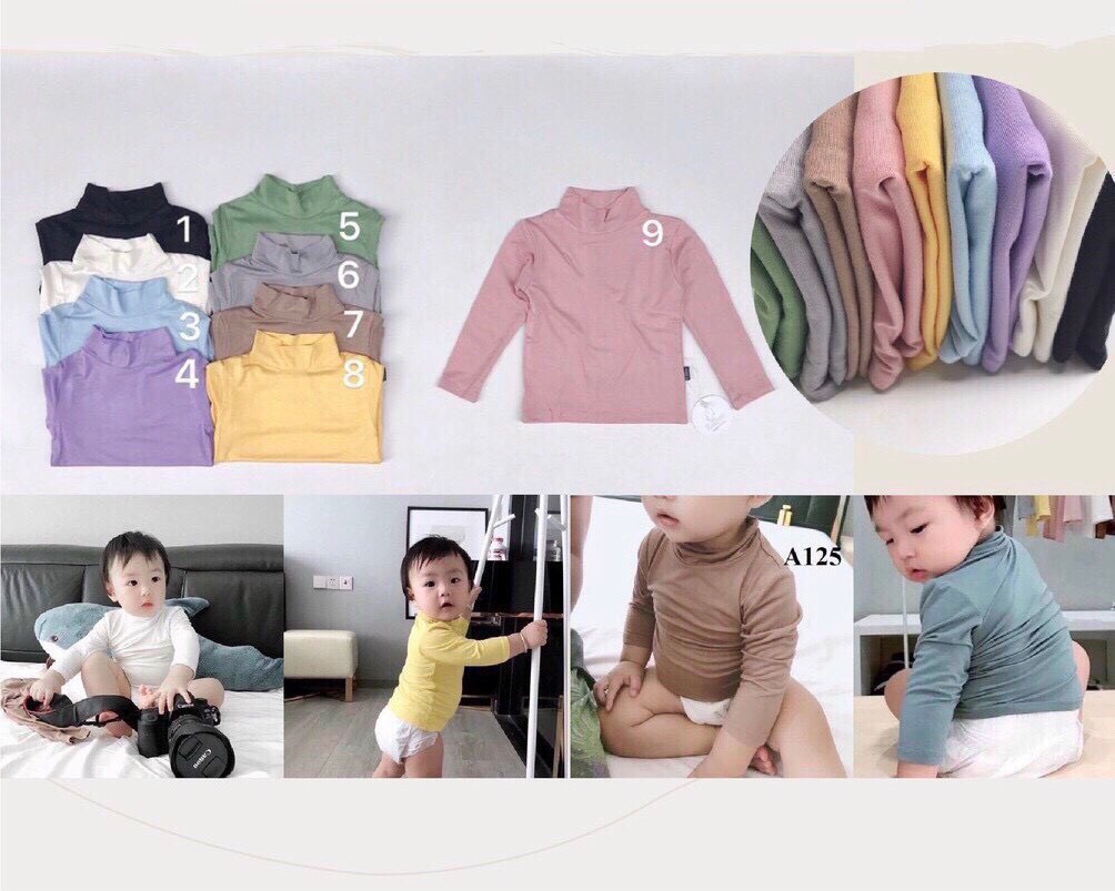 Áo bún giữ nhiệt( chất lạnh) cổ 3 phân cho bé trai, bé gái