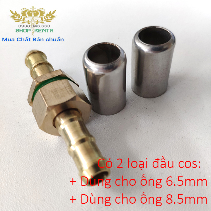 ĐẦU COS BẤM ỐNG DÂY ÁP LỰC CAO, DÂY PHUN THUỐC - chất liệu: đồng thau và inox  đầu 8.5mm