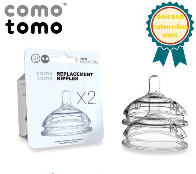 Núm Ti Bình Sữa Comotomo Chính Hãng Phù Hợp Cho Bé Từ 0 - 9m