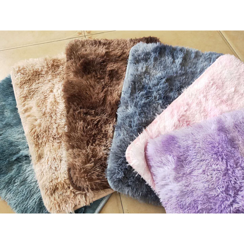 Thảm chùi chân lông loang, thảm chân phòng khách mềm mịn 40x60cm, thảm sàn trang trí