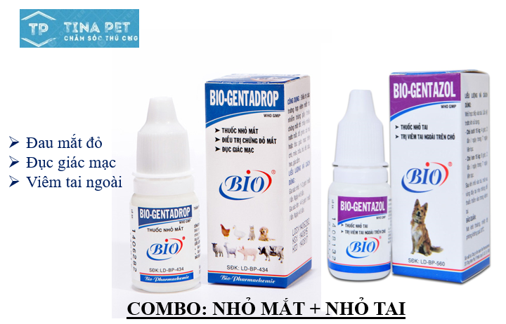 BỘ 2 CHAI NHỎ TAI + NHỎ MẮT (BIO-GENTAZOL 10ML+ BIO-GENTADROP 10ML))