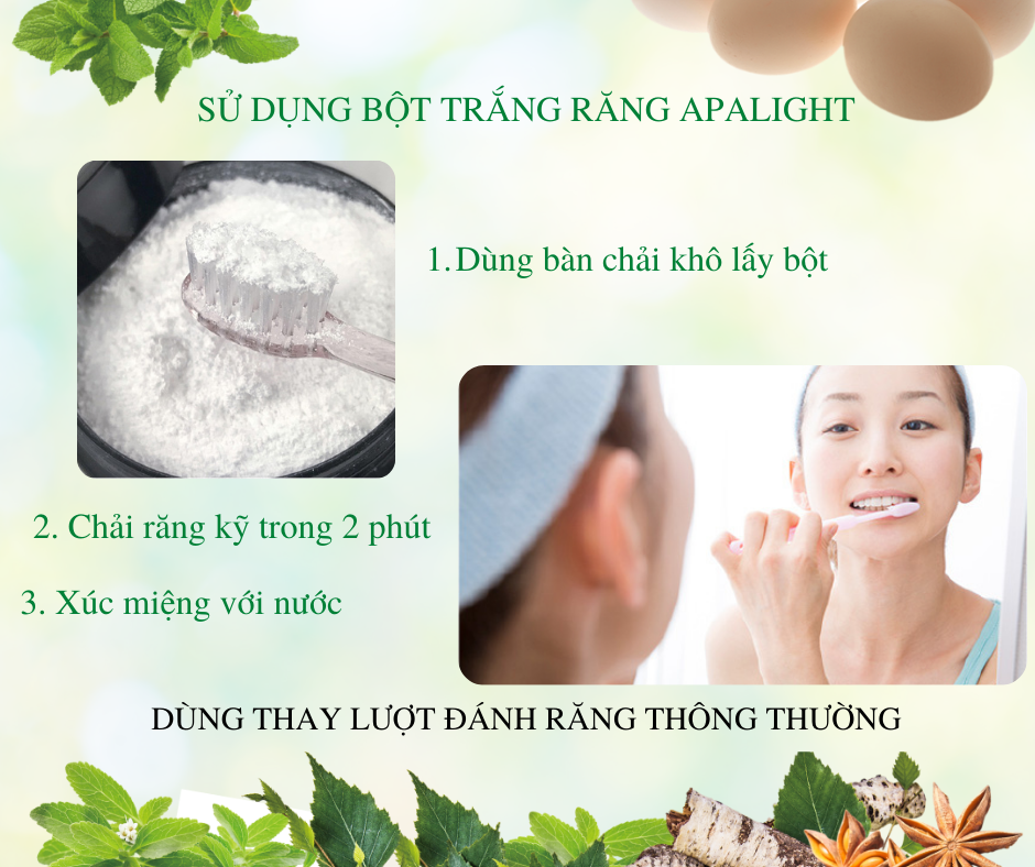 Bột trắng răng Apalight nhập khẩu Nhật Bản