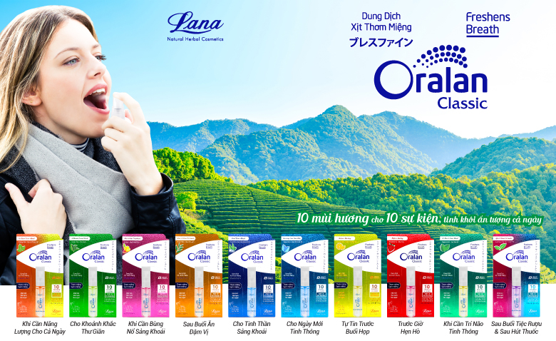 Xịt thơm miệng Lana Oralan Classic 8ml