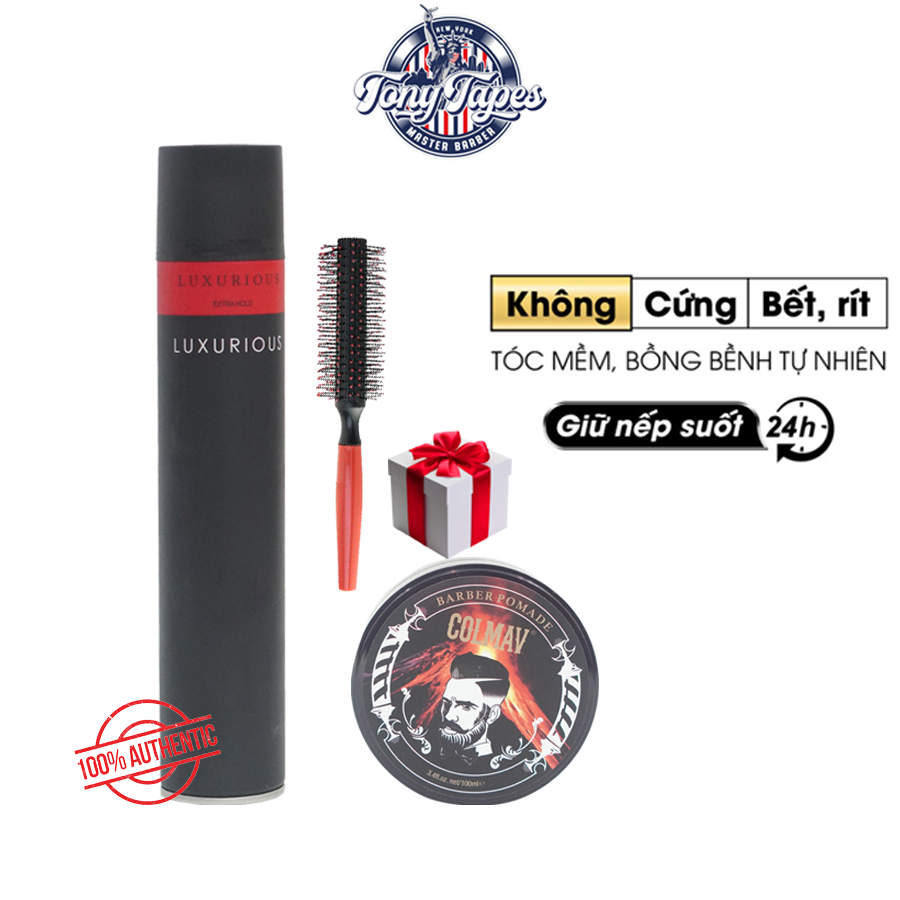 Combo sáp vuốt tóc nam & nữ pomade nam kingdom u.s.a siêu giữ nếp + gôm xịt tóc | wax vuốt tóc cao cấp siêu giữ nếp sap vuot toc & gel vuot toc
