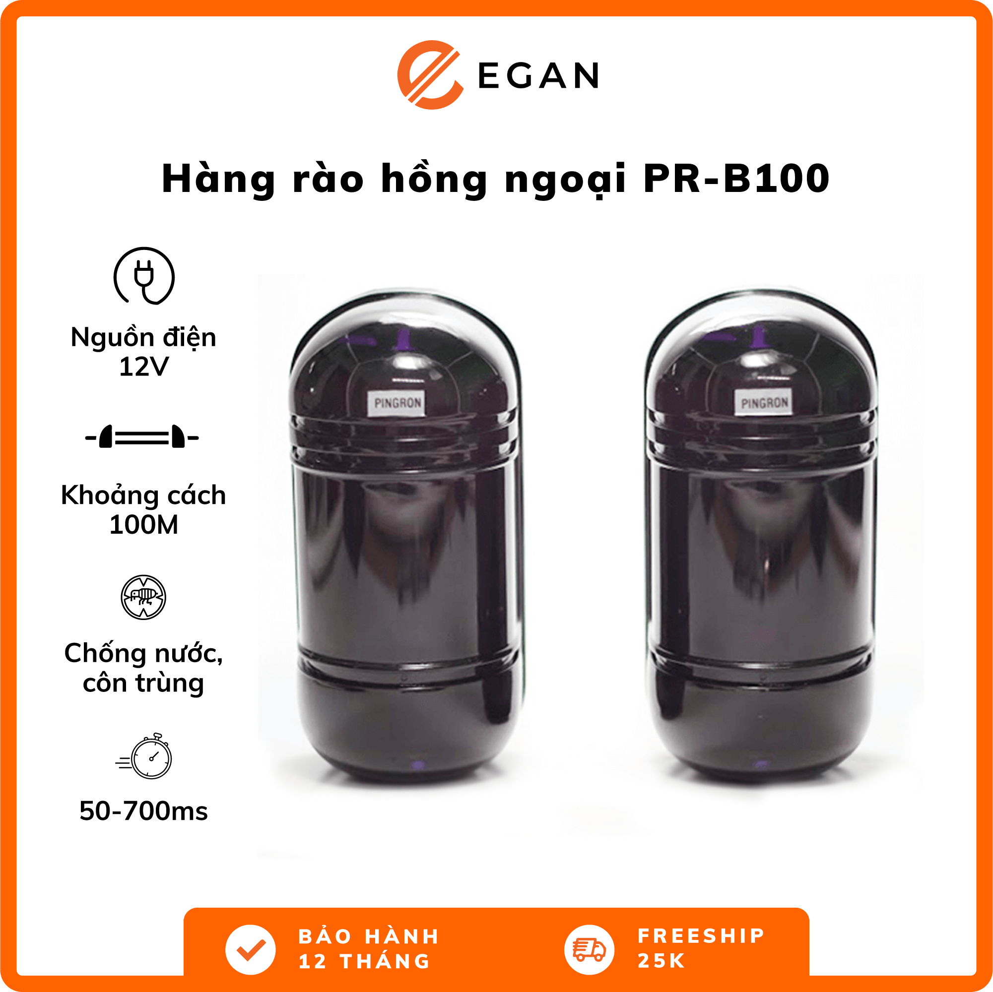 Hàng Rào Hồng Ngoại Hàng Rào Chống Trộm Hàng Rào Chống Trộm Hiệu Quả PINGRON PR-B100