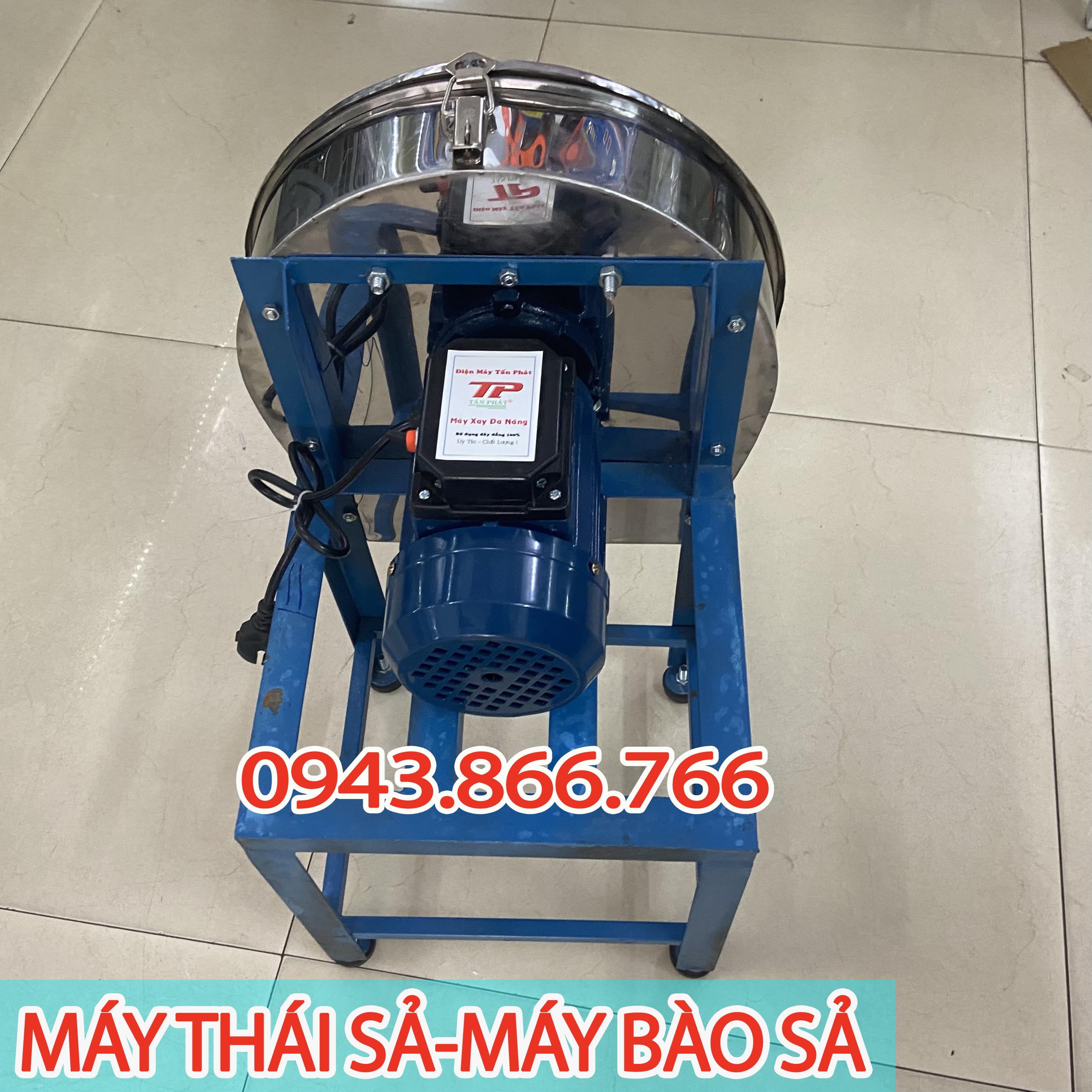 Máy thái sả,máy bào sả công nghiệp 400W , SX tại Xưởng Tấn Phát , Bảo hành motor 6 tháng